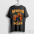 Official Gavin Newsome 2028 Satire Muscle American Patriot Flag T Shirts