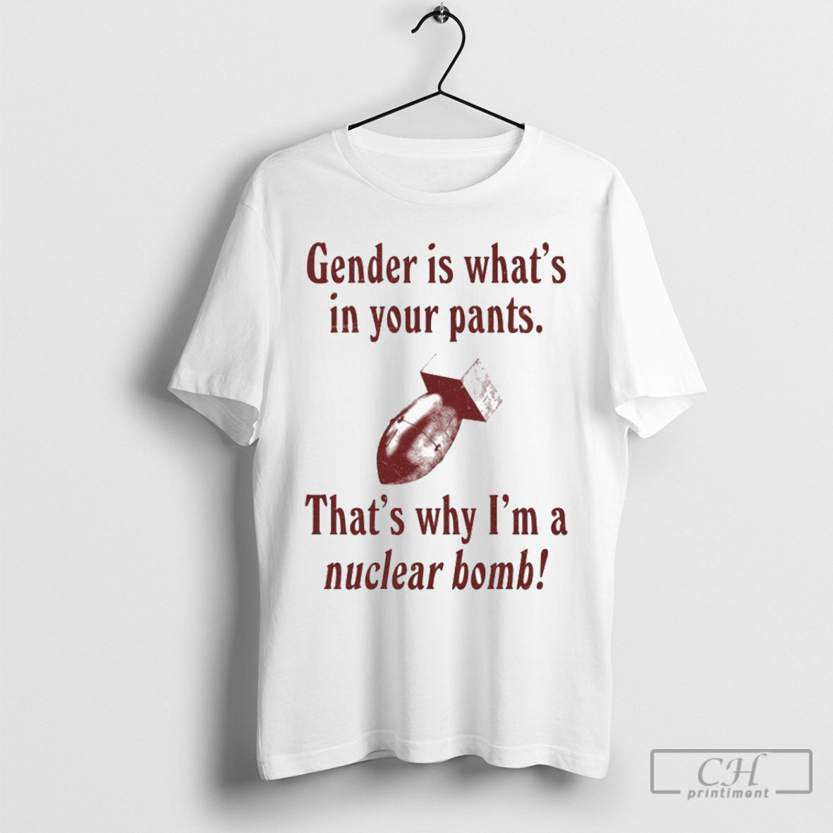 Official Gender Is Whats In Your Pants Thats Why Im A Nuclear Bomb Sweater Tee