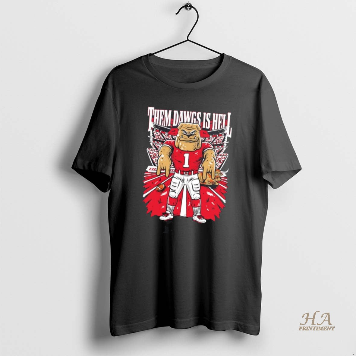 Official Georgia Bulldogs Horns Down Them Dawgs Is Hell