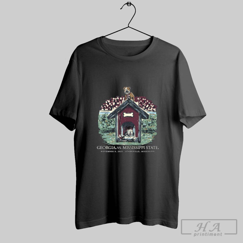 Official Georgia Bulldogs Vs Mississippi State Bulldogs Game Day November 8 2025 Starkville Mississippi Tee