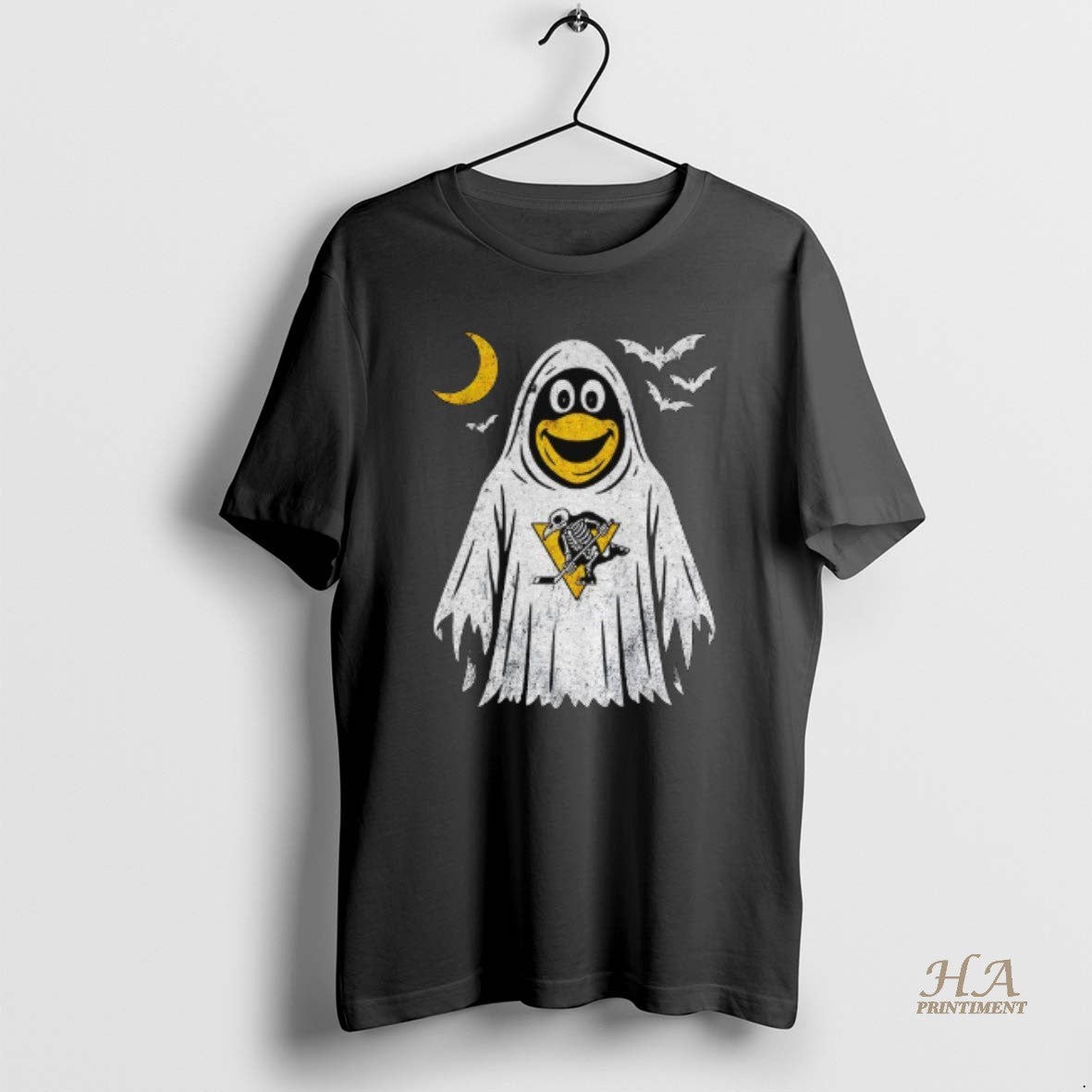 Official Ghost Skeleton Pittsburgh Penguin Hockey Nhl Halloween