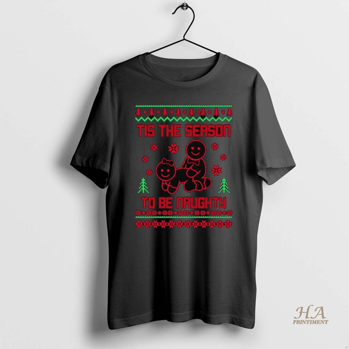 Official Gingerbread Tis The Season To Be Naughty Ugly Christmas