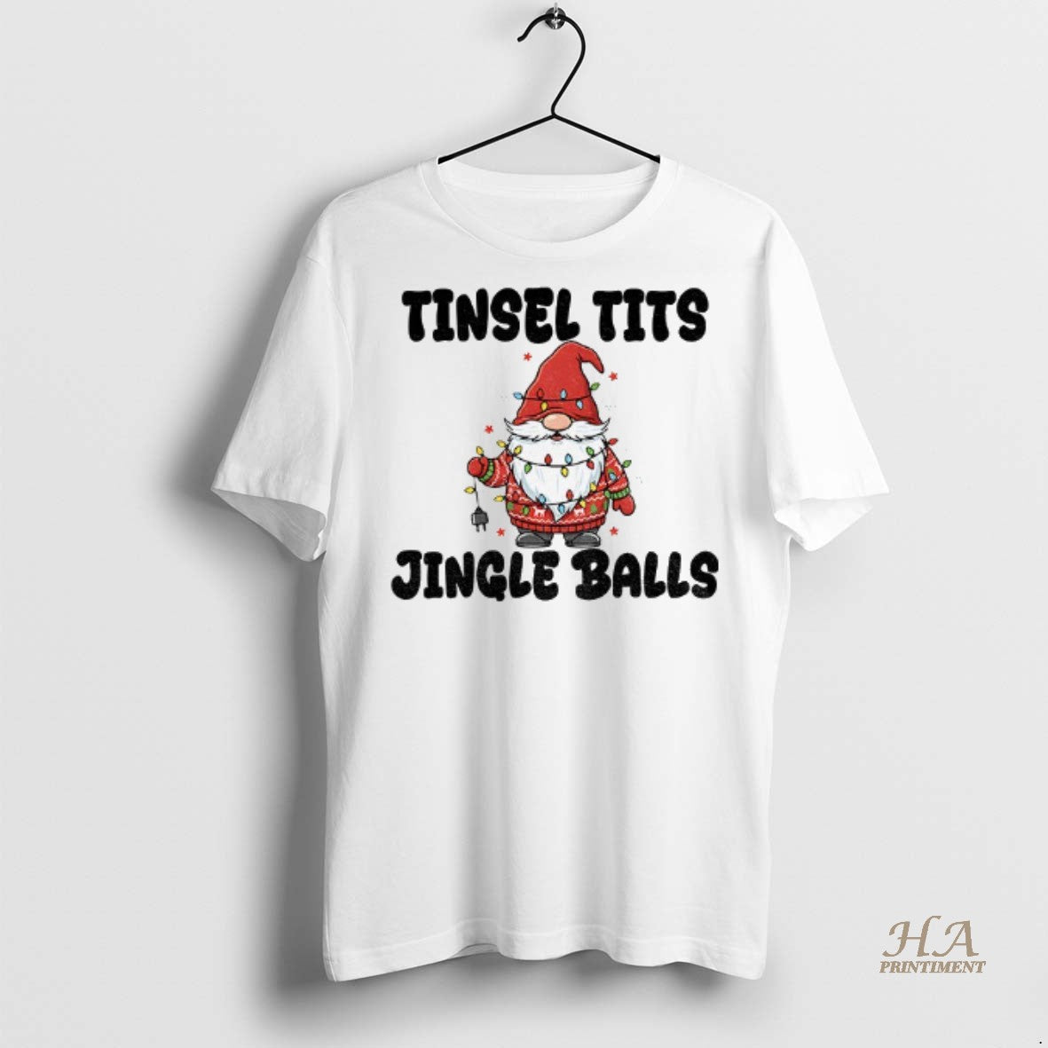 Official Gnome Christmas Tree Tinsel Tits Jingle Balls Merry Christmas Shirt