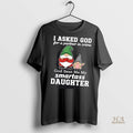 Official Gnome I Asked God For A Partner In Crime Smartass Daughter Christmas Shirt