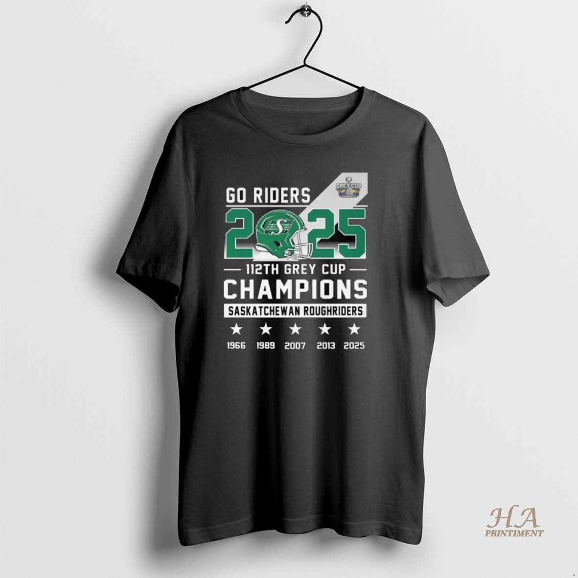 Official Go Riders 2025 112th Grey Cup Champions Saskatchewan Roughriders 1966 2025 Long Sleve