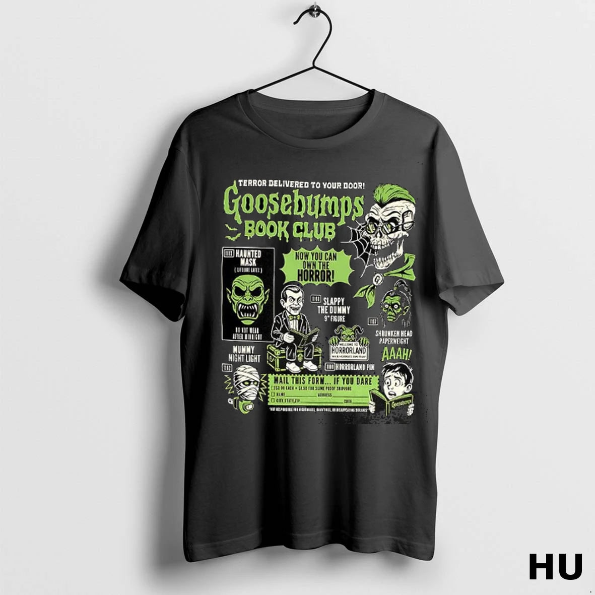 Official Goosebumps Book Club Terror Delivered To Your Door Horror Character Halloween T Shirt