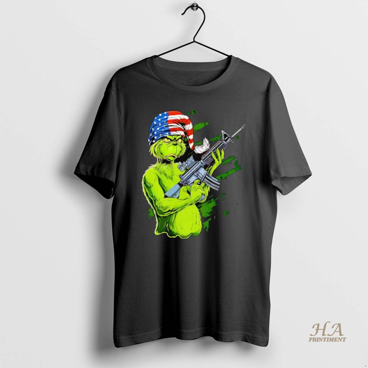 Official Grinch American Flag Bandana Ar 15 Mean One