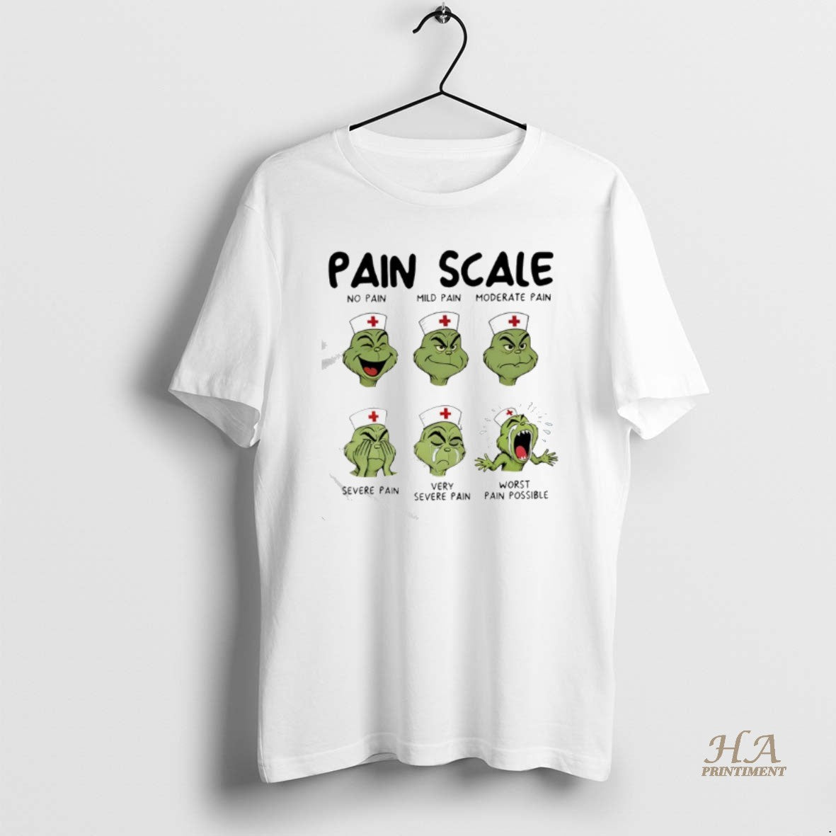 Official Grinch Chirstmas Pain Scale Nurse