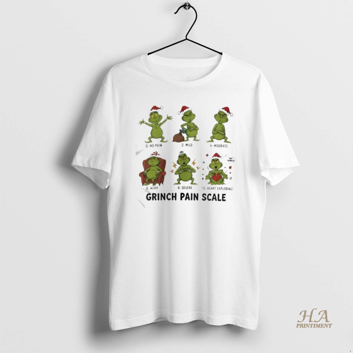 Official Grinch Chirstmas Xmas Pain Scale Nurse