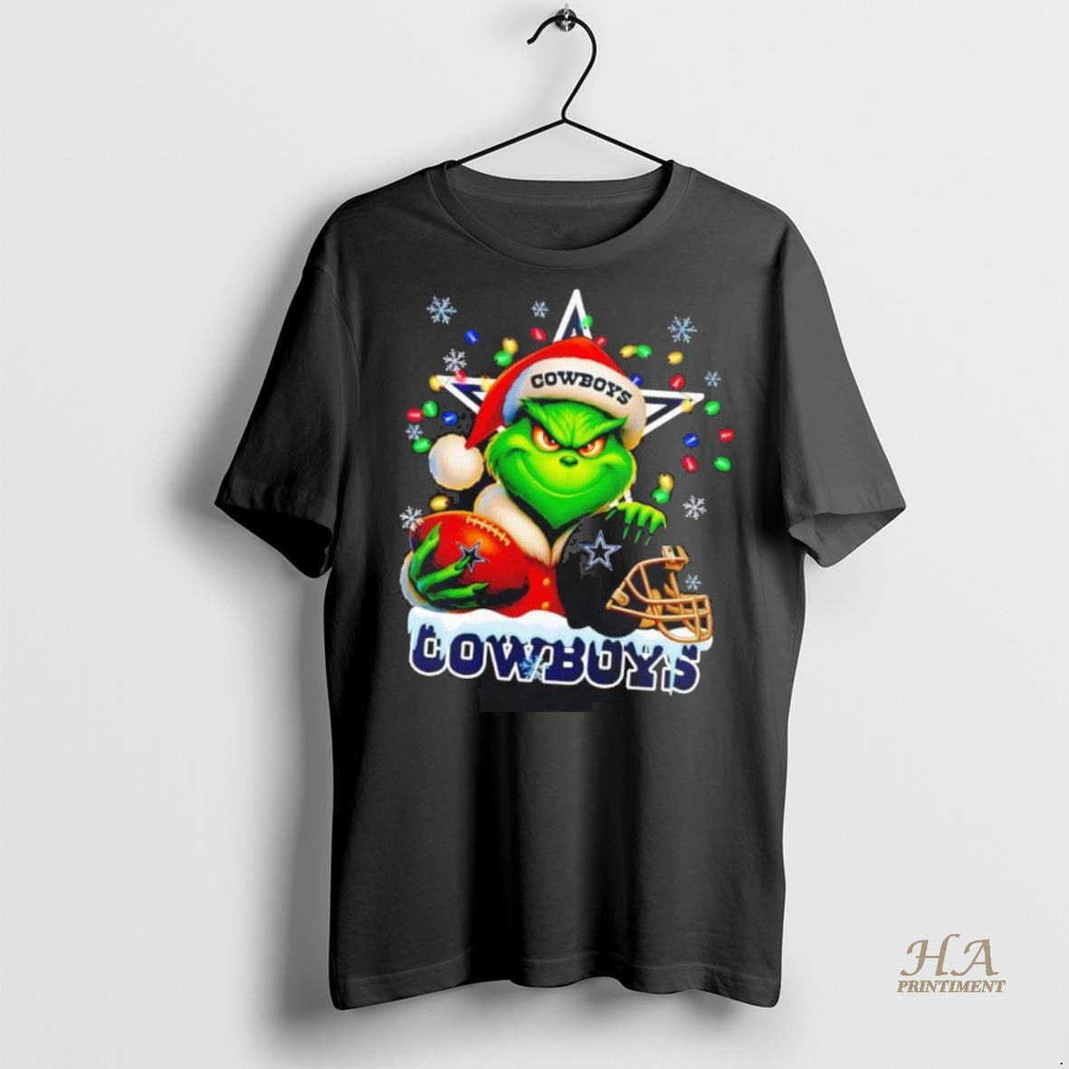 Official Grinch Dallas Cowboys Christmas Light Shirt