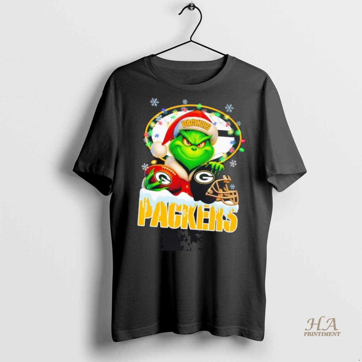Official Grinch Green Bay Packers Christmas Light Shirt