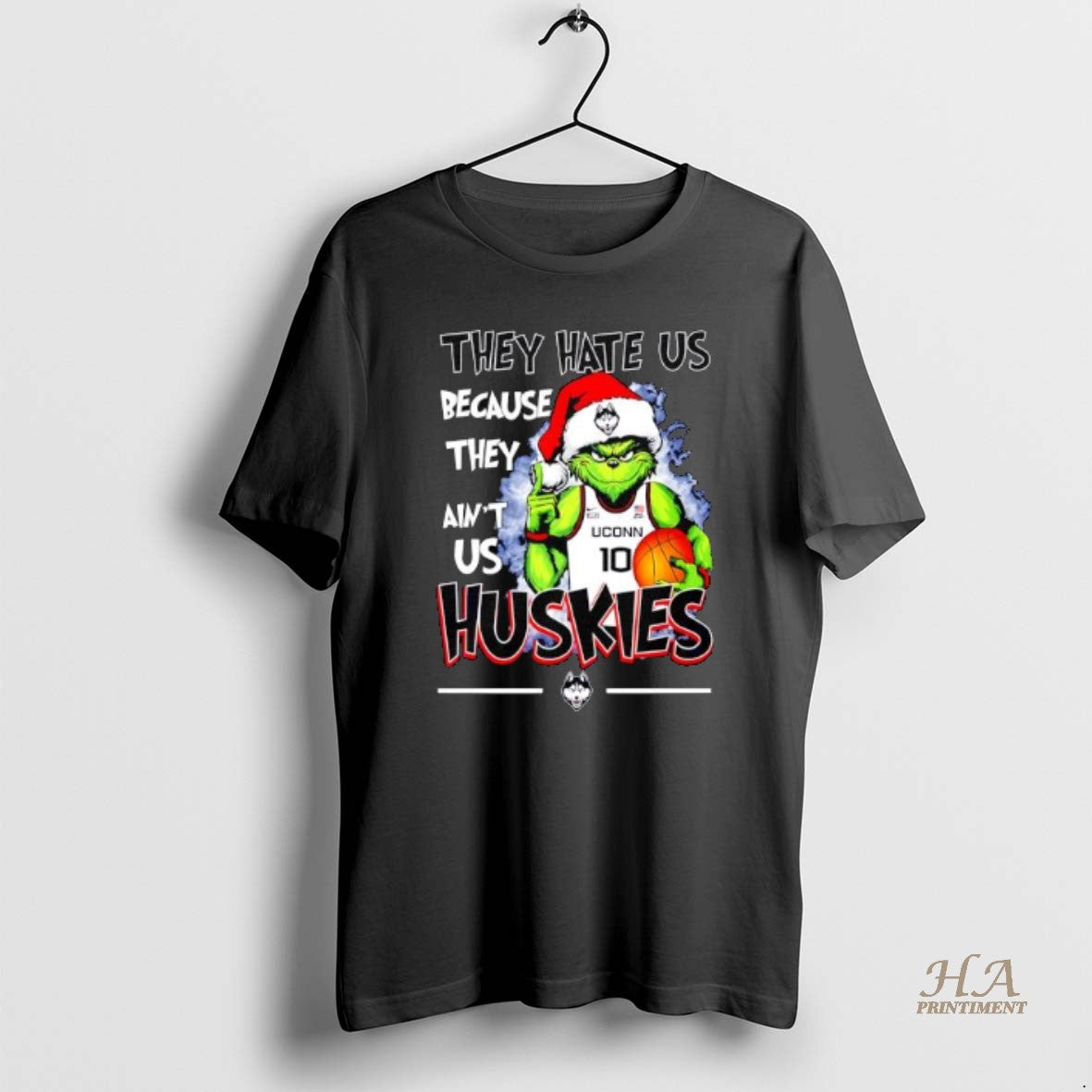 Official Grinch Hat Santa They Hate Us Because They Aint Us Huskies