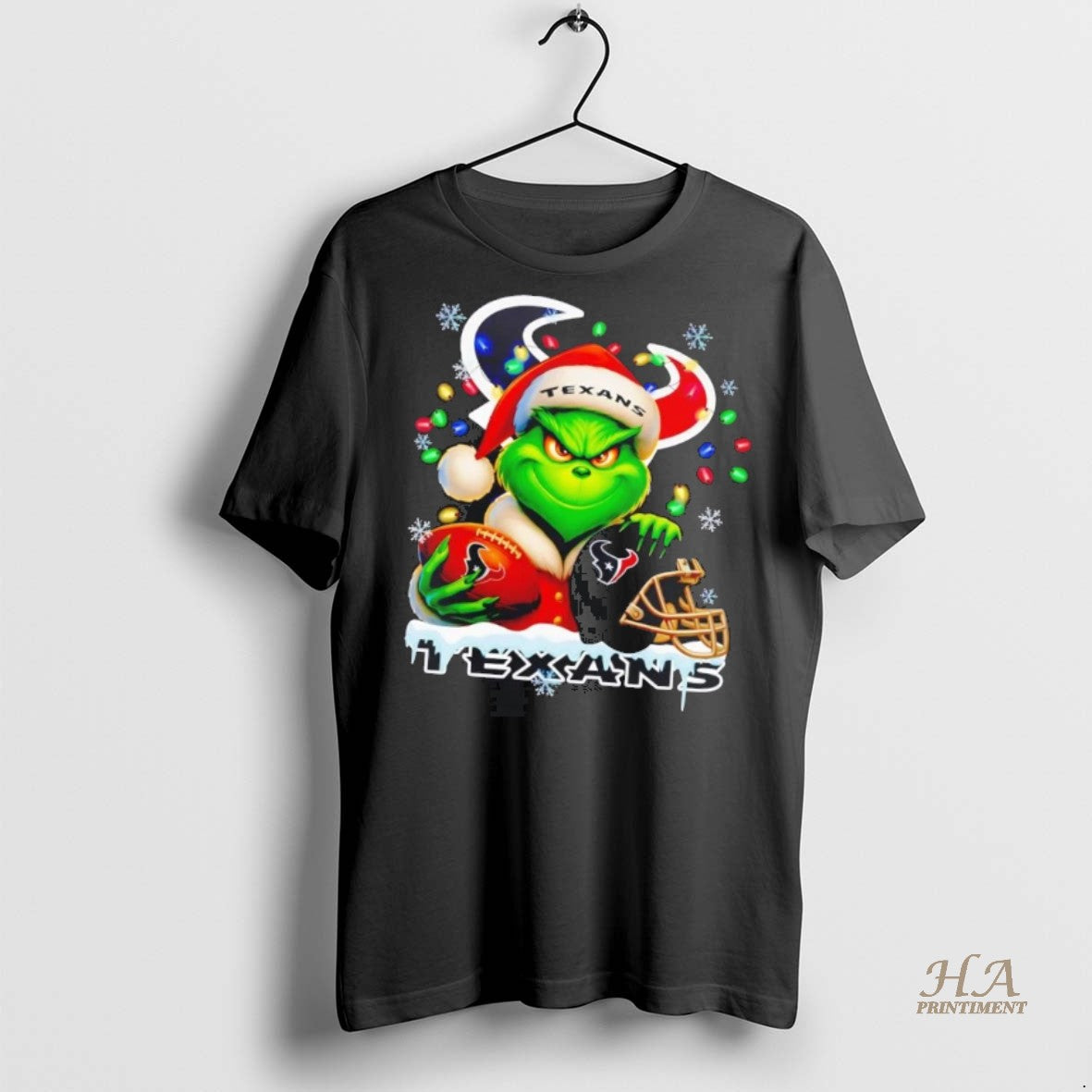 Official Grinch Houston Texans Christmas Light Shirt