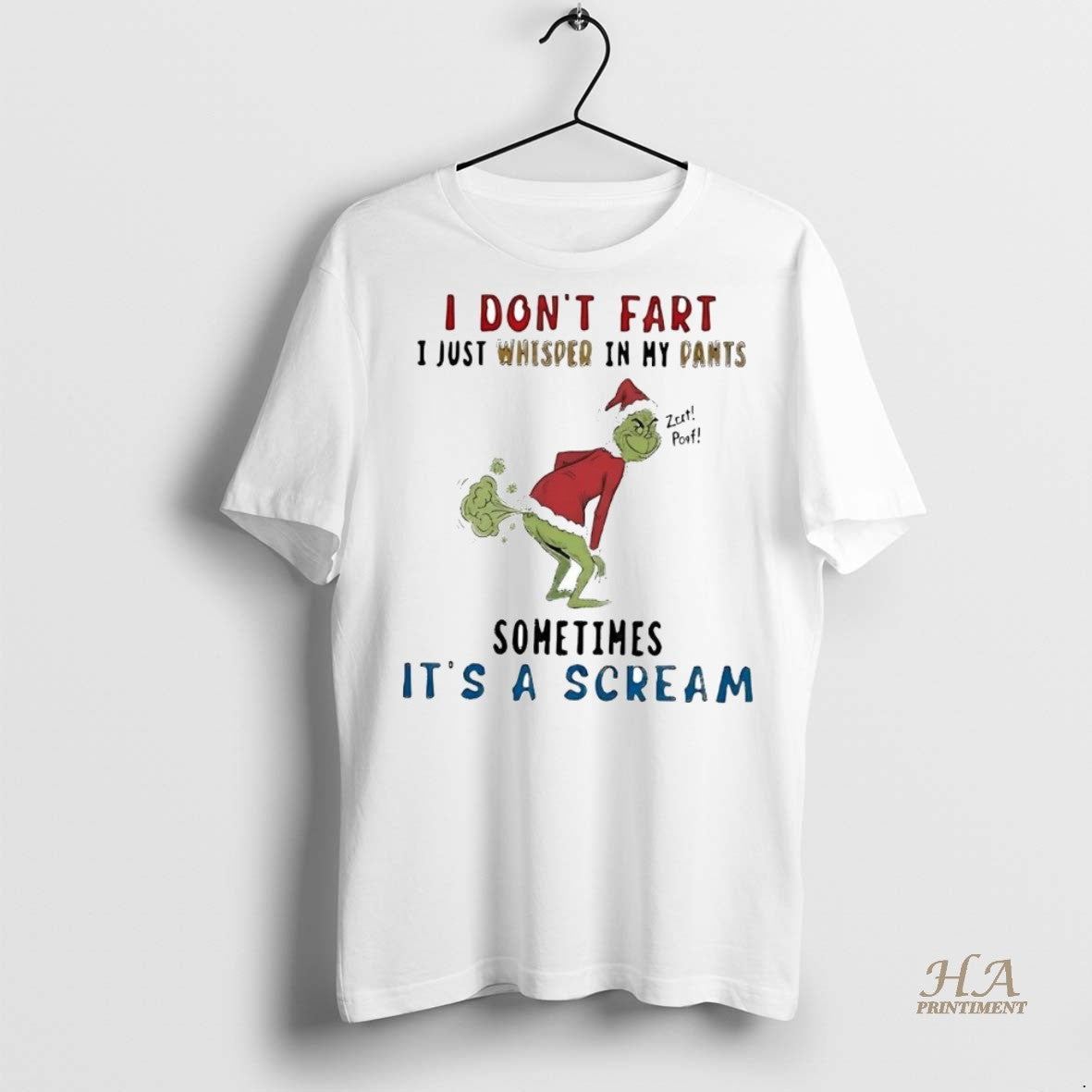 Official Grinch I Dont Fart I Just Whisper In My Pants Christmas Shirt