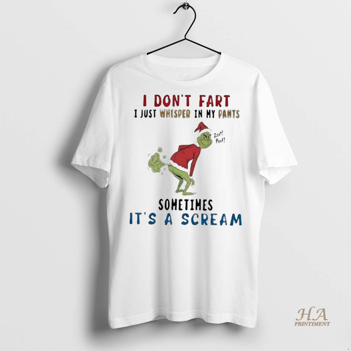 Official Grinch I Dont Fart I Just Whisper In My Pants Christmas Christmas Shirt