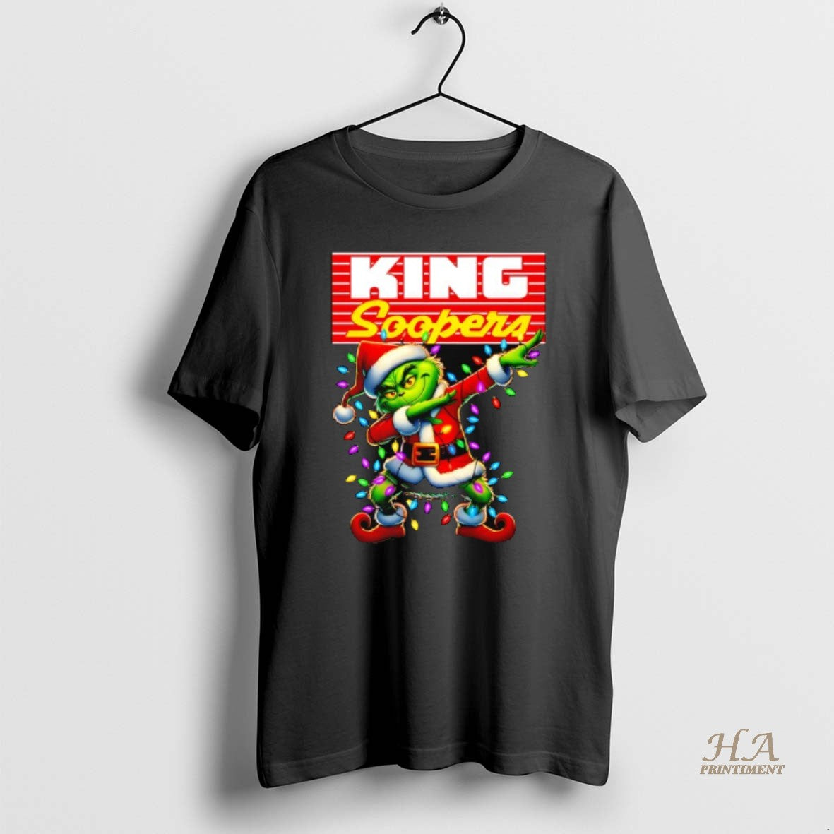 Official Grinch Lights Dabbing Christmas X King Soopers Shi