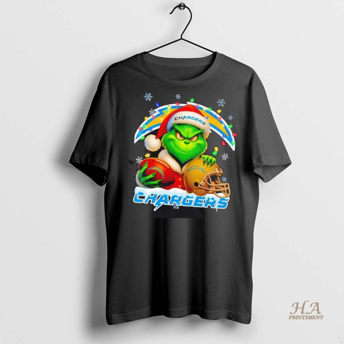 Official Grinch Los Angeles Chargers Christmas Light Shirt