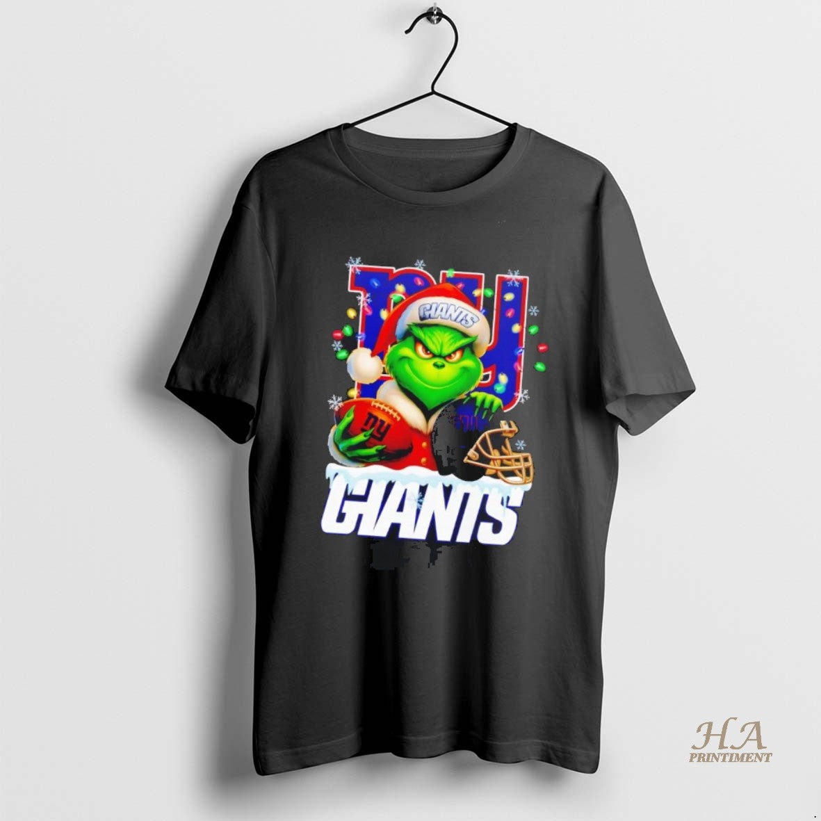 Official Grinch New York Giants Christmas Light Shirt