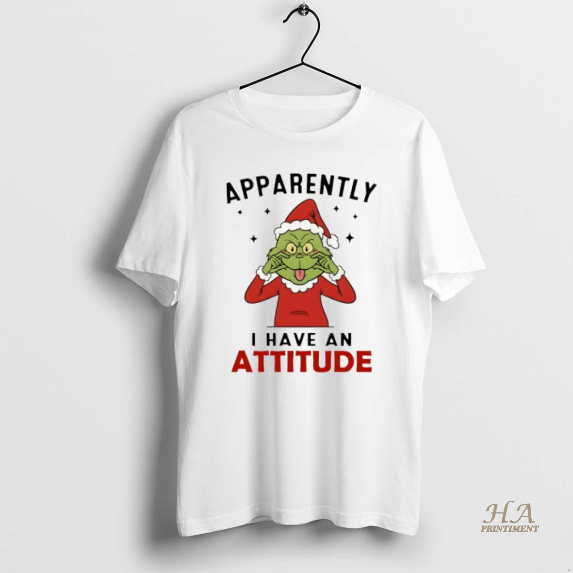 Official Grinch Santa Claus Apparently I Have An Attitude Merry Christmas