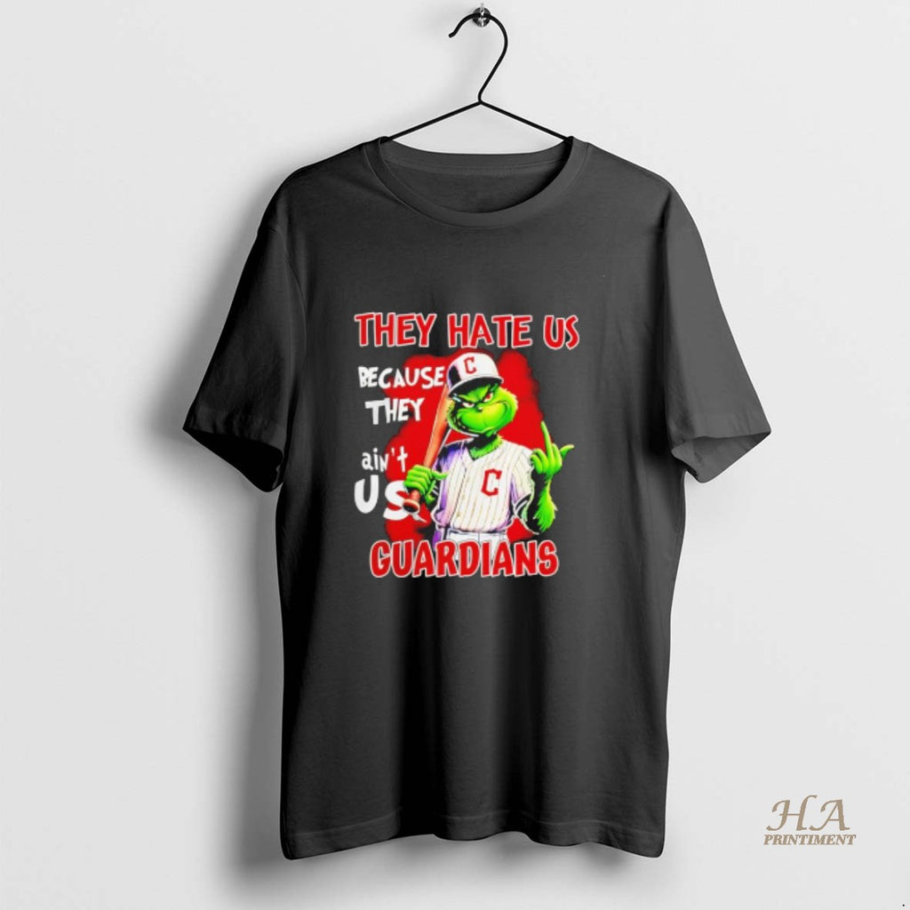 Official Grinch They Hate Us Because Aint Us Cleveland Guardians Christmas 25