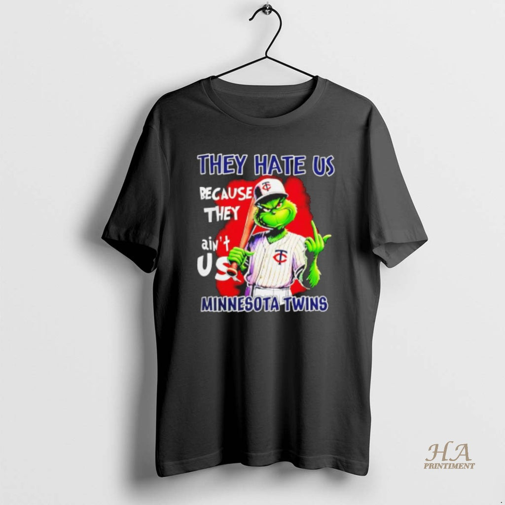 Official Grinch They Hate Us Because Aint Us Minnesota Twins Christmas 25