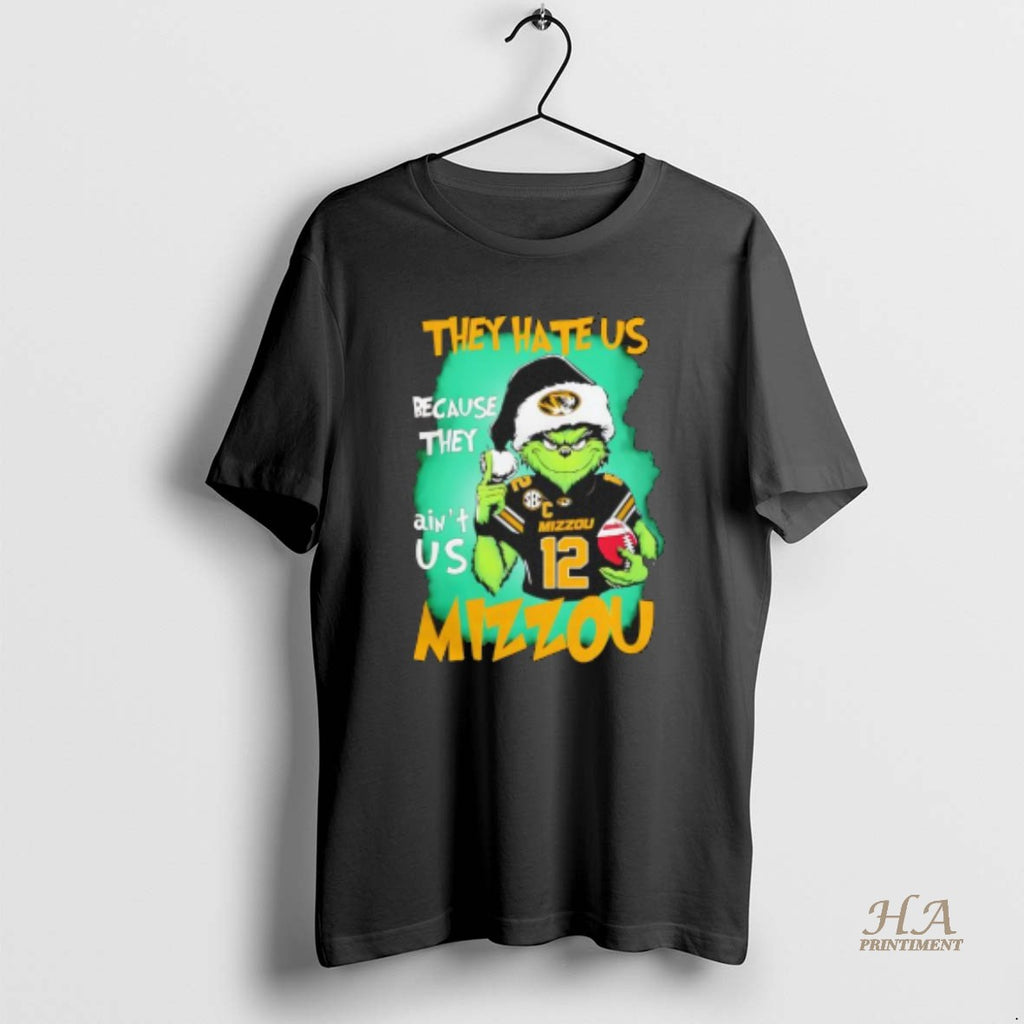 Official Grinch They Hate Us Because Aint Us Mizzou Tigers Christmas 25