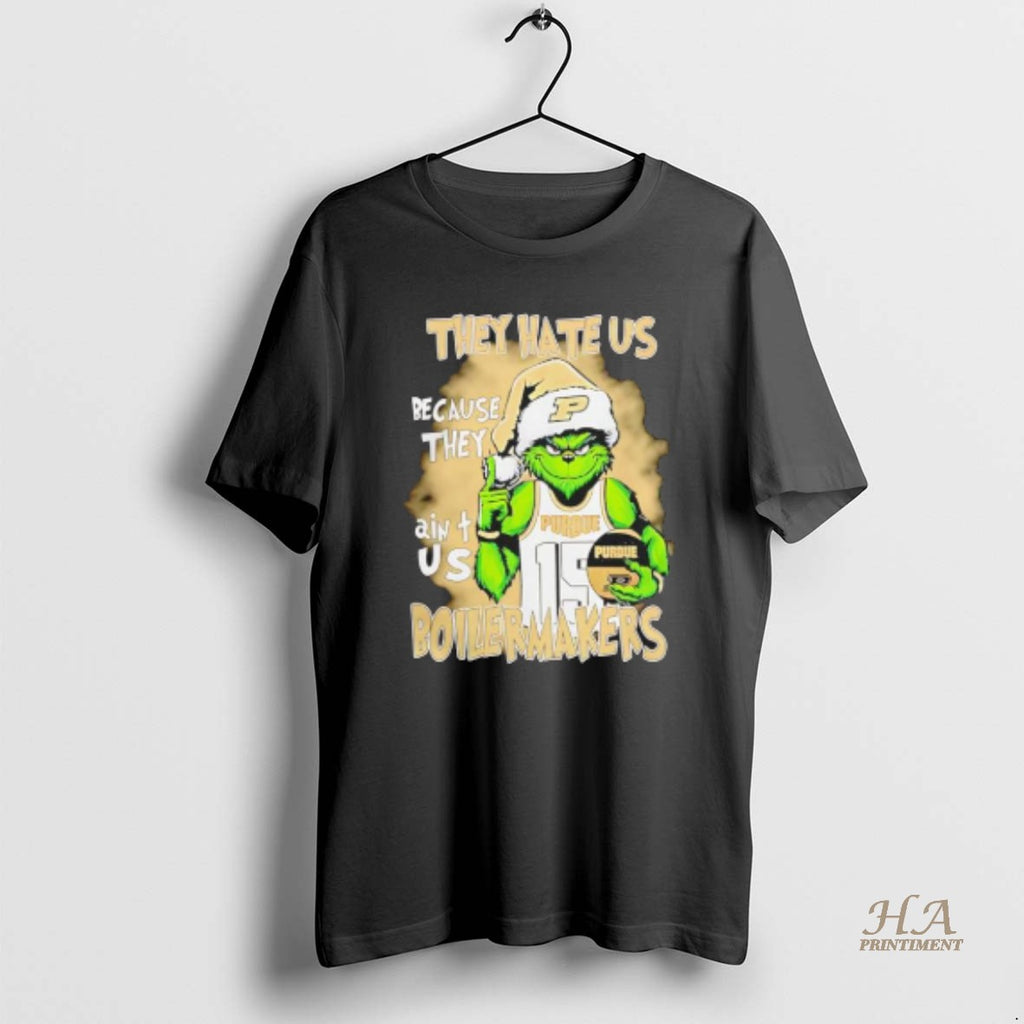 Official Grinch They Hate Us Because Aint Us Purdue Basketball Christmas 25