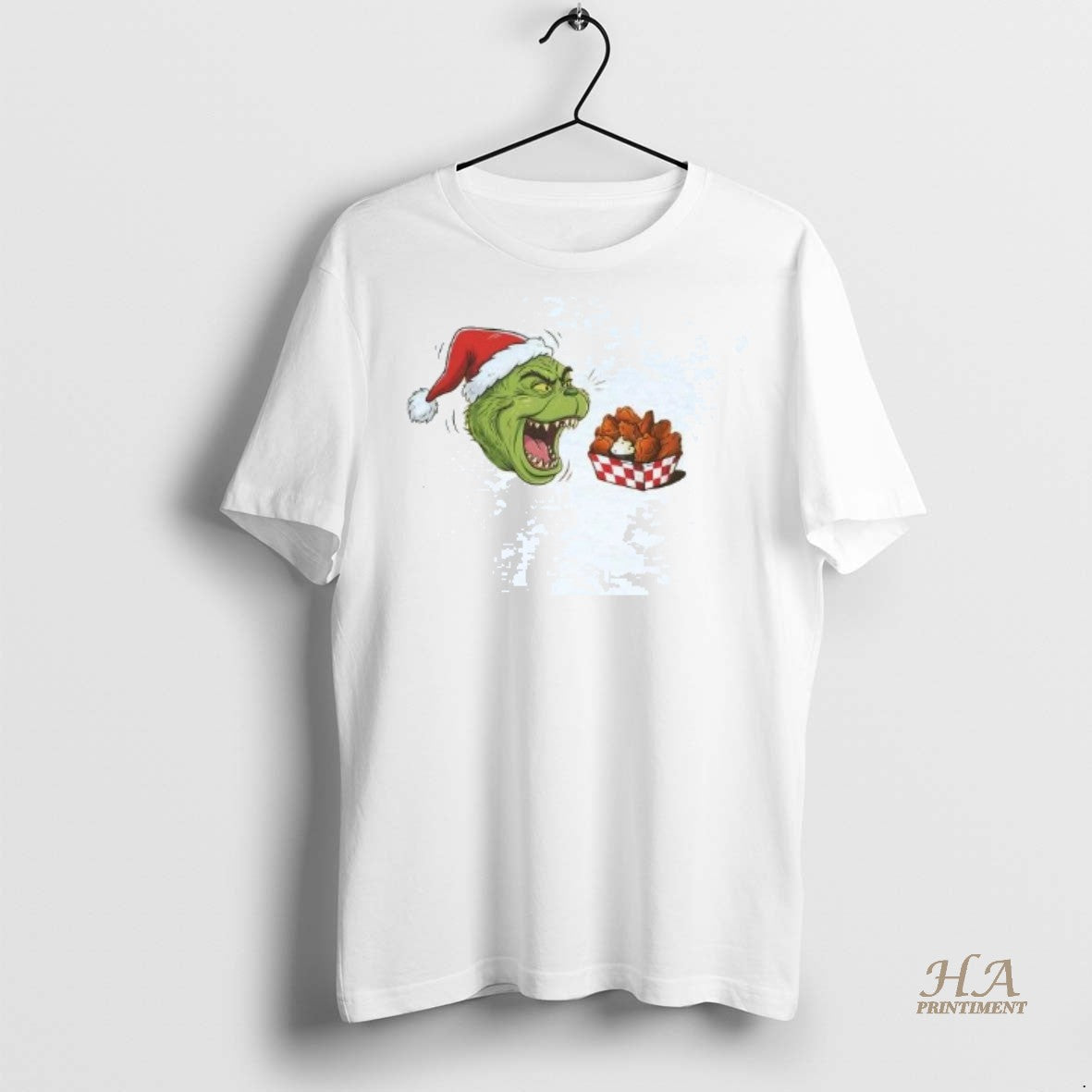 Official Grinch Eating Buffalo Wings Christmas Shirt