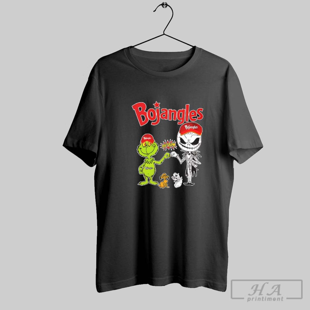 Official Grinch Fist Bump Jack Skellington Bojangles Halloween 2025 V Neck