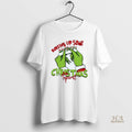 Official Grinch Hand Rolling Up Some Christmas Spirit Mens White Tee