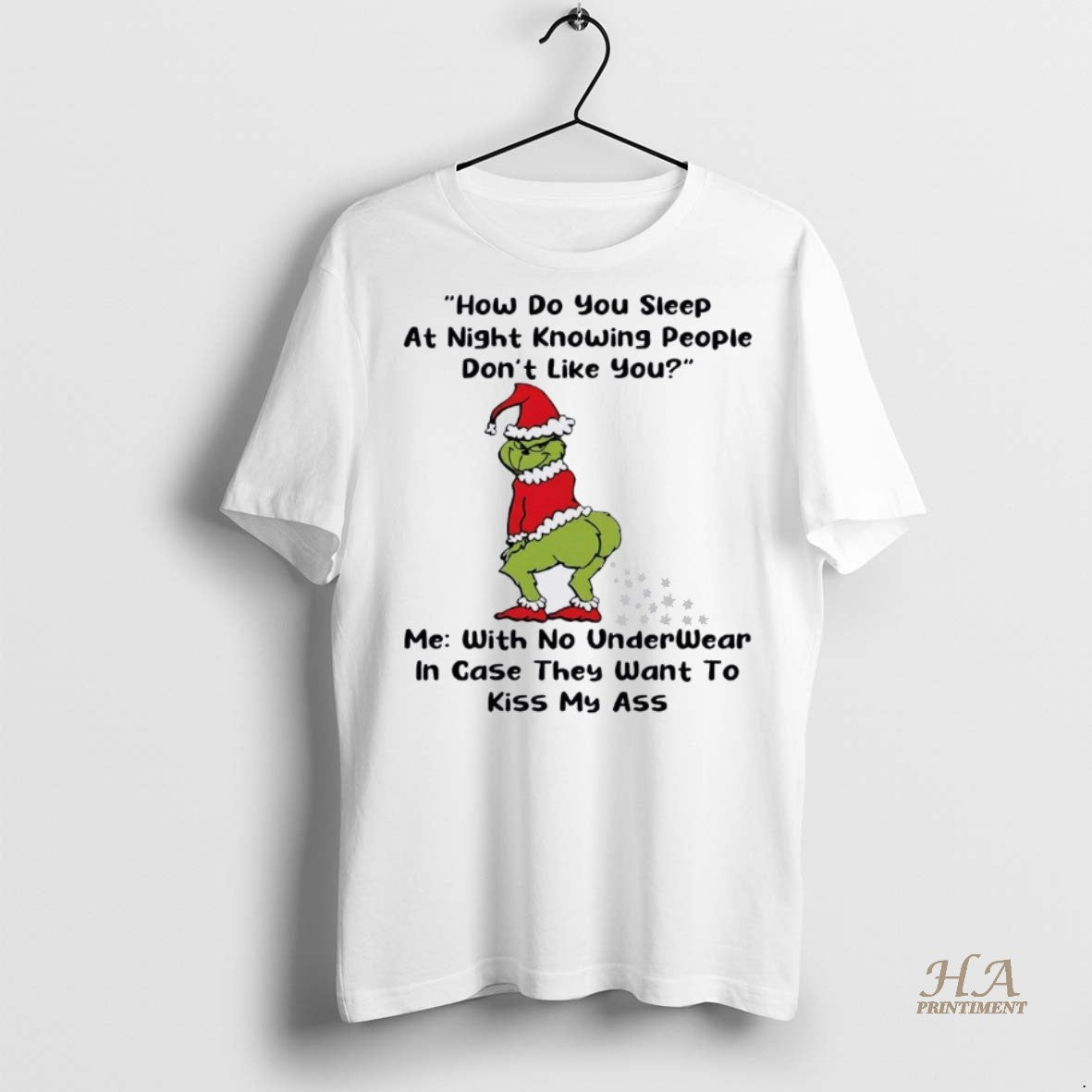 Official Grinch How Do You Sleep At Night Knowing People Christmas Christmas Shirt