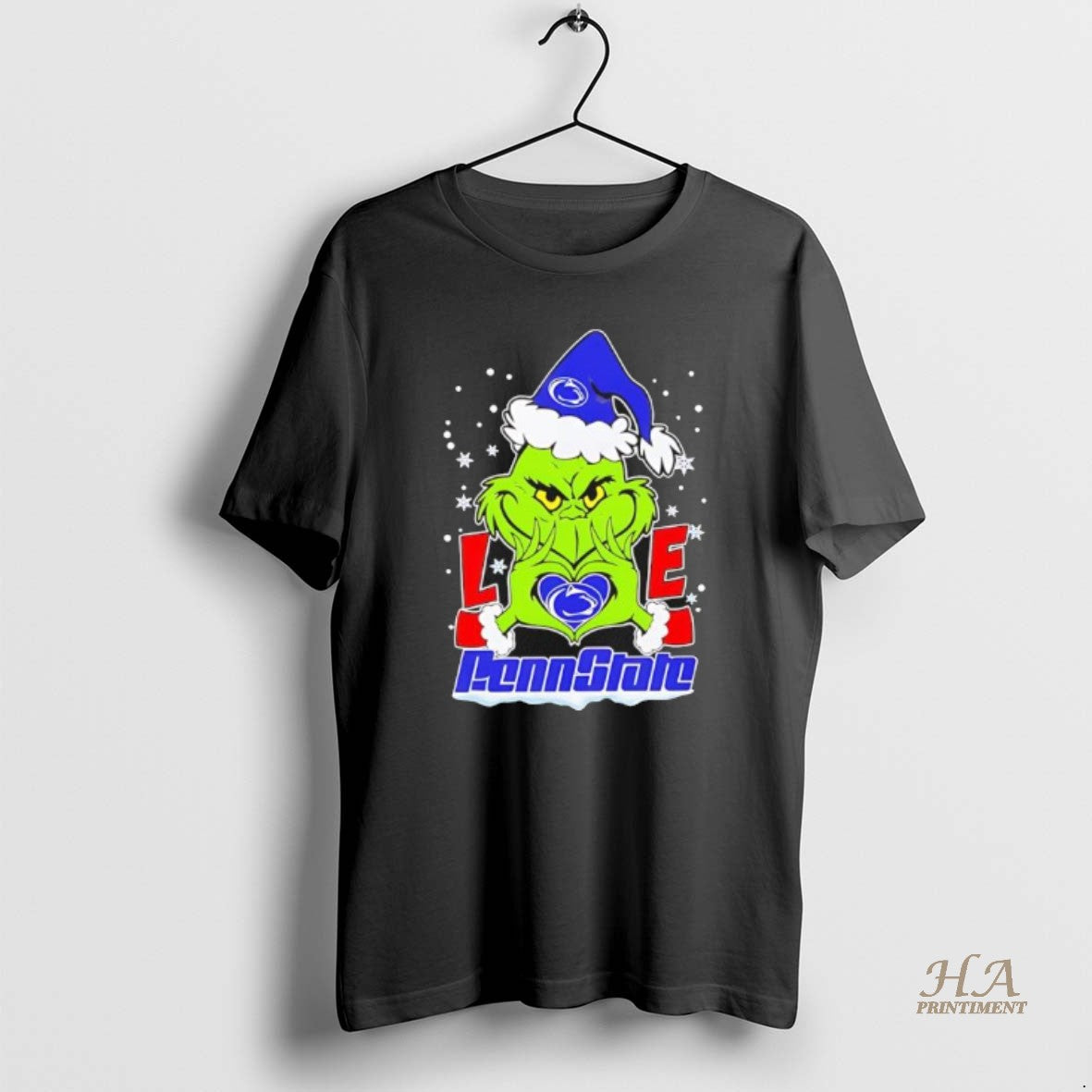 Official Grinch Love Penn State Nittany Lions Christmas Black