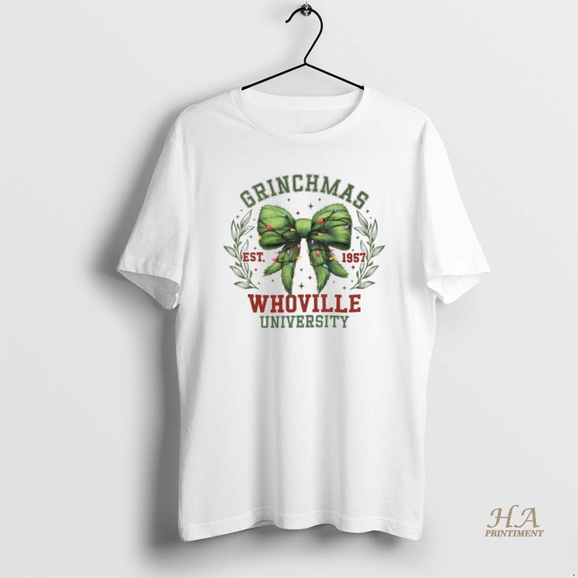 Official Grinchmas Coquette Bow Whoville University Est 1957