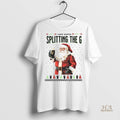 Official Guinness Santa Claus I Saw Santa Splitting The G Merry Christmas 2025 Shirt