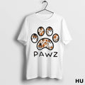 Official Halloween And Autumn Ghosts Pawz Ladies T Shirt