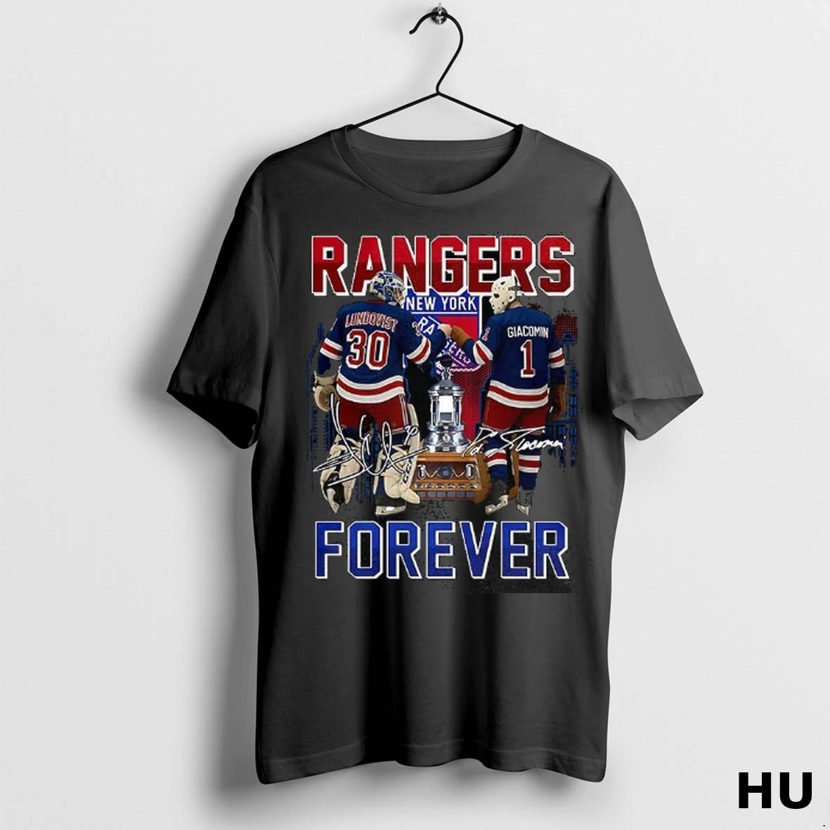 Official Henrik Lundqvist And Ed Giacomin New York Rangers Hockey Rangers Forever Signature