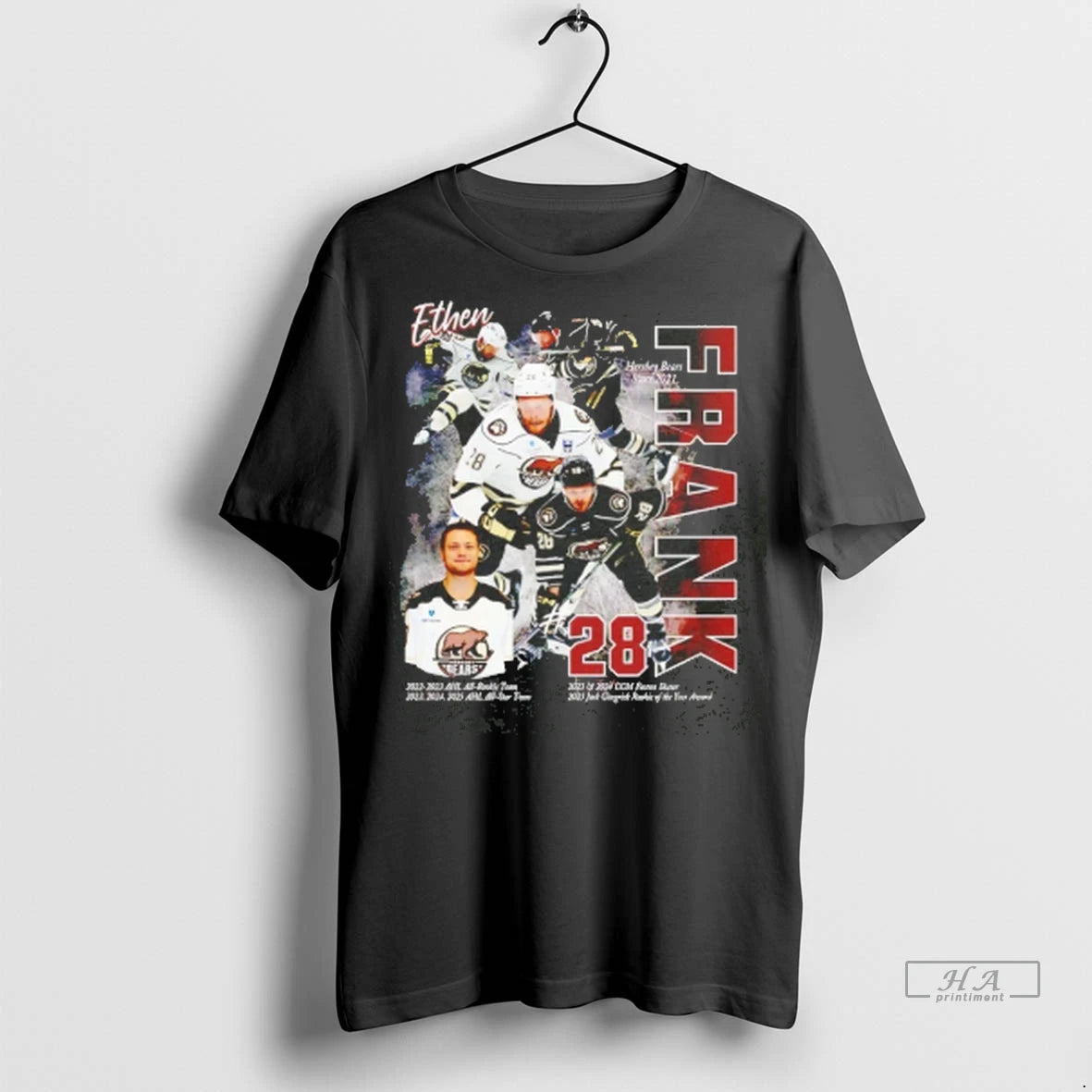 Official Hershey Bears X Capitals Frank Player Graphic Tee Tshirts Sweater