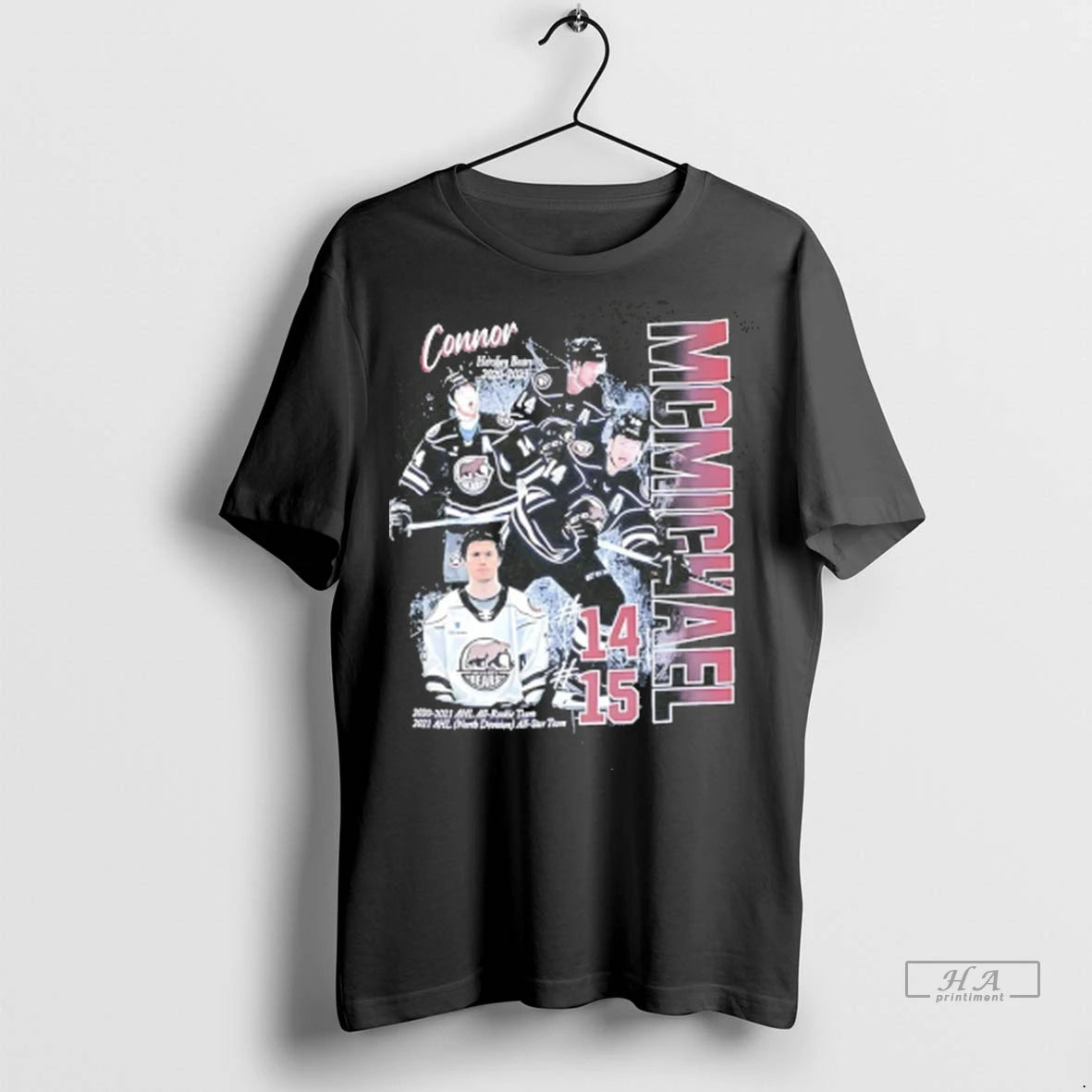 Official Hershey Bears X Capitals Mcmichael Player Graphic Tee Tshirts Sweater