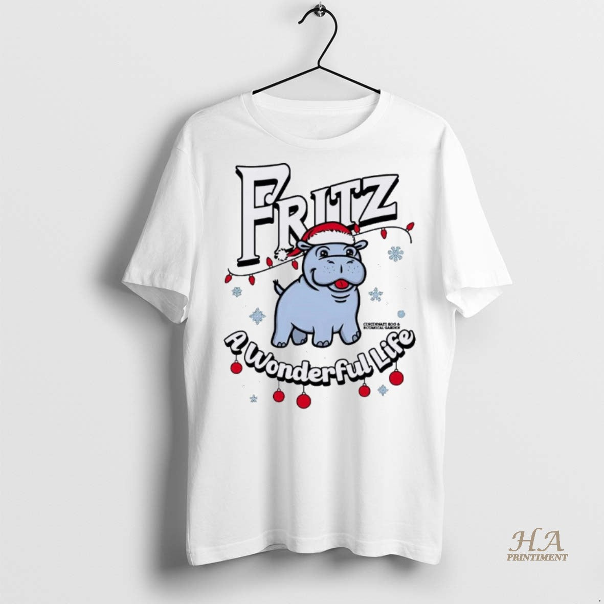 Official Hippo Fritz A Wonderful Life Cincinnati Christmas Christmas Shirt