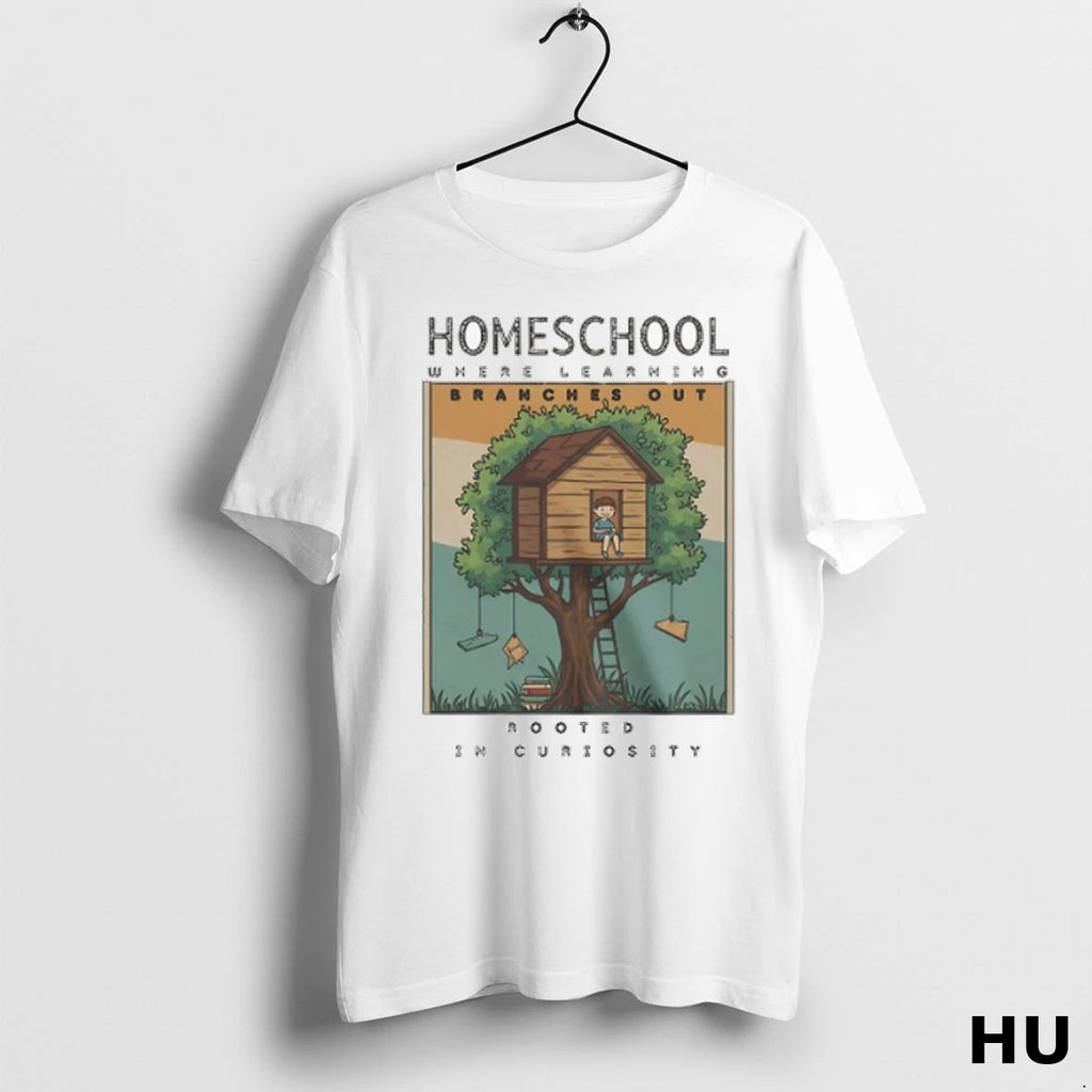 Official Homeschool Where Learning Rooted In Curiosity Branches Out T Shirt