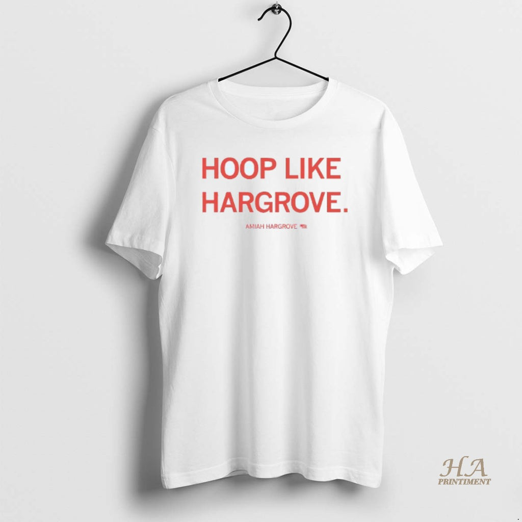 Official Hoop Like Hargrove Amiah Hargrove Nebraska Cornhuskers Mens White Tee