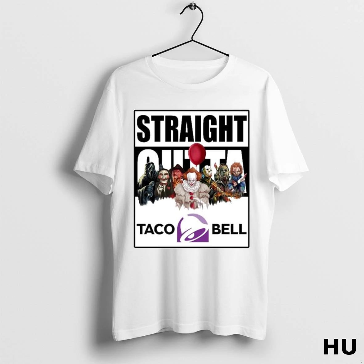 Official Horror Characters X Taco Bell Straight Outta Ornaments T Shirt