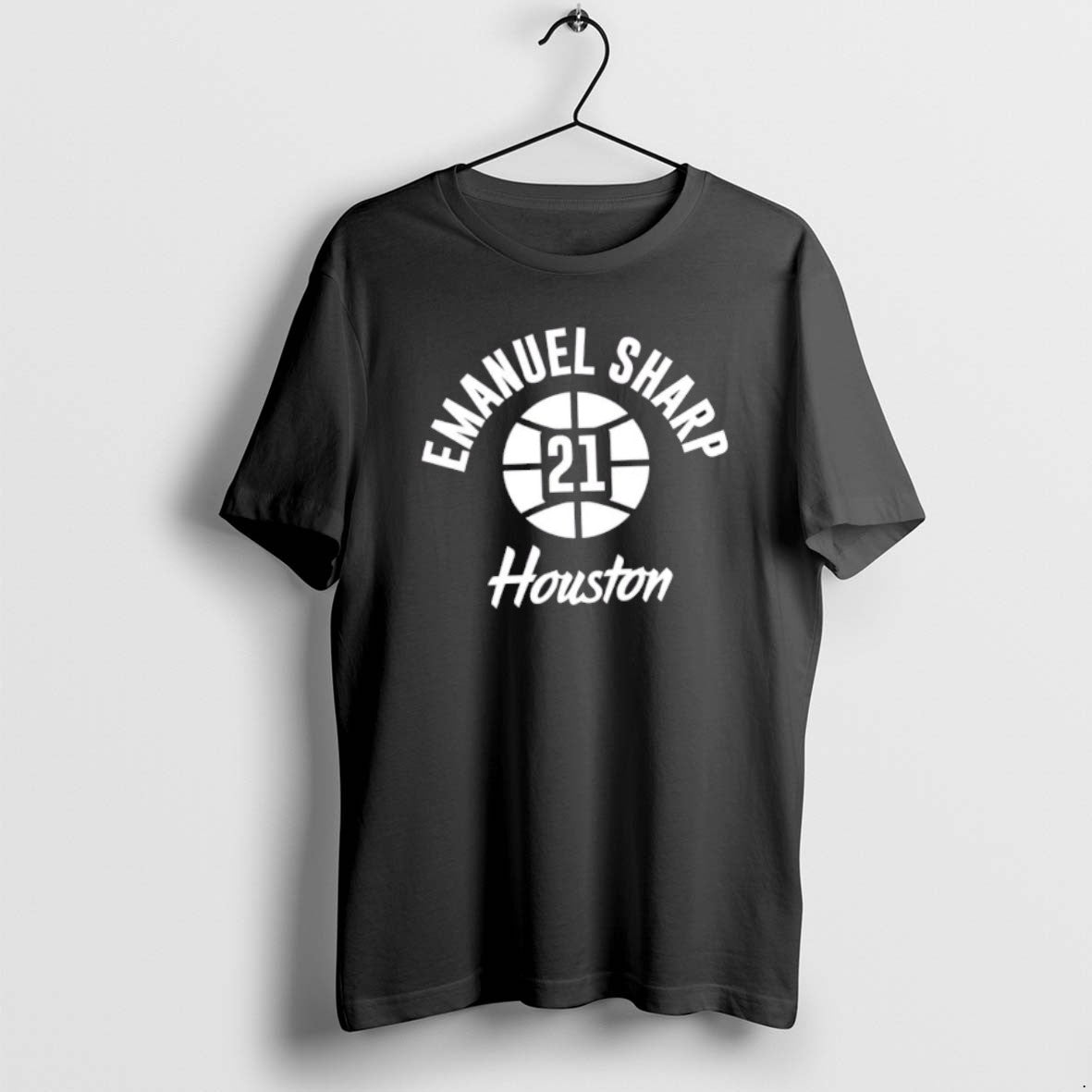 Official Houston Basketball Emanuel Sharp Name Number Ball 21