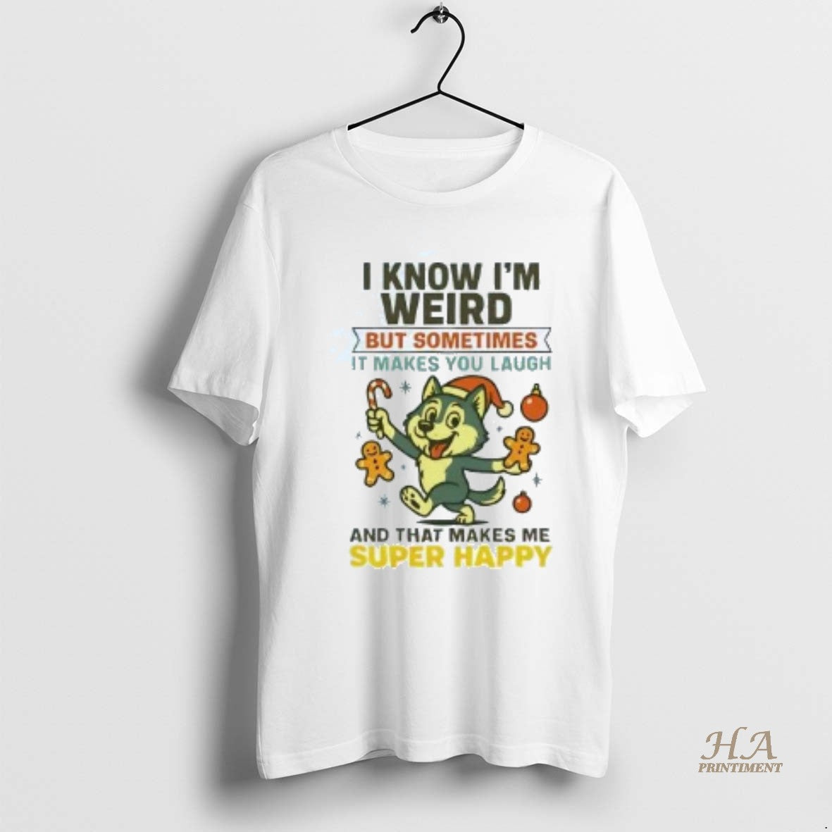 Official Husky I Know Im Weird But Sometimes It Make You Laugh Christmas Shirt