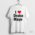 Official I Love Drake Maye Red Heart