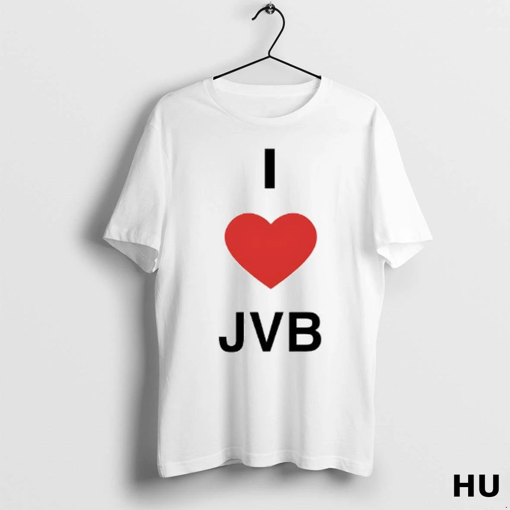 Official I Love Jvb White Ladies T Shirt