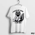 Official I Paused My Book To Be Here Raccoon T Shirt