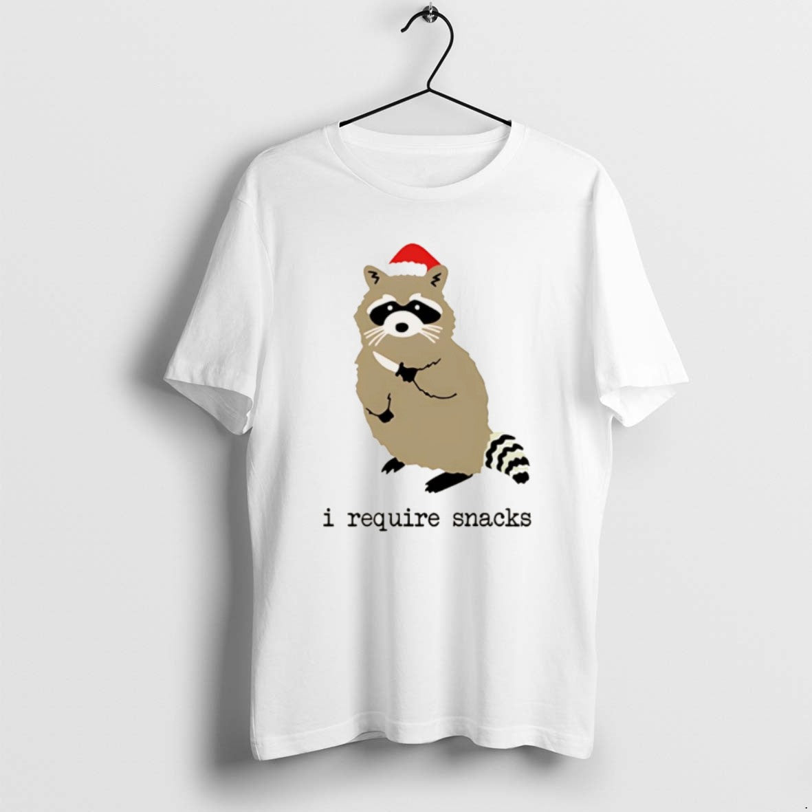Official I Require Snacks Santa Racoon Christmas Christmas