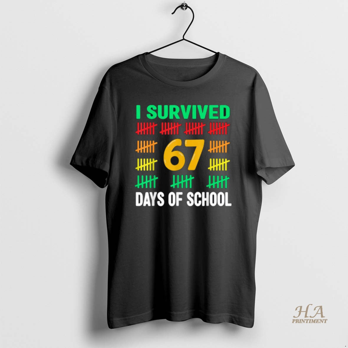 Official I Survived 67 Days Of School Funny 67 Meme Teacher