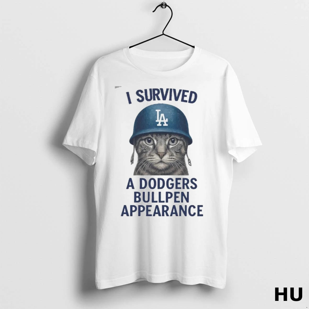 Official I Survived Los Angeles Dodgers Bullpen Appearance Lets Go Dodgers Cat T Shirt